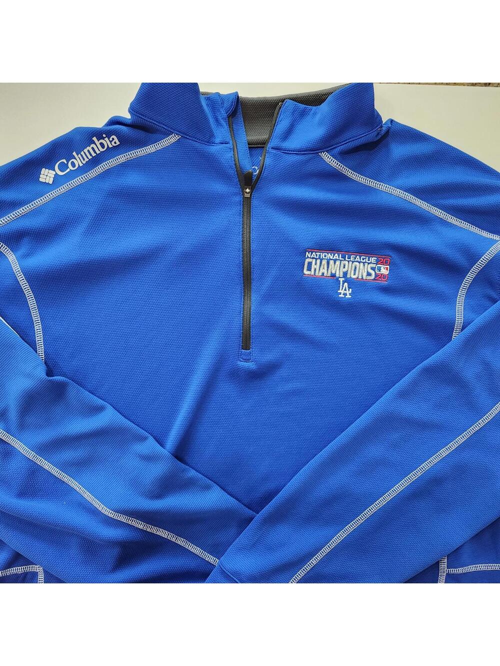 Columbia MLB LA Dodgers 2020 World Series Champions Golf 1/4 Zip Pull Over 2XL